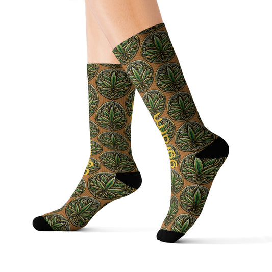 Copper Leaf Socks